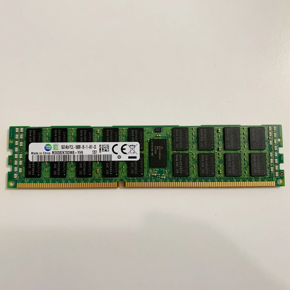 1ШТ 16 ГБ 16G 1333 DDR3L PC3L 4RX4 10600R REG ECC для Samsung RAM Серверная память M393B2K70DMB-YH9  . ' - ' . 4