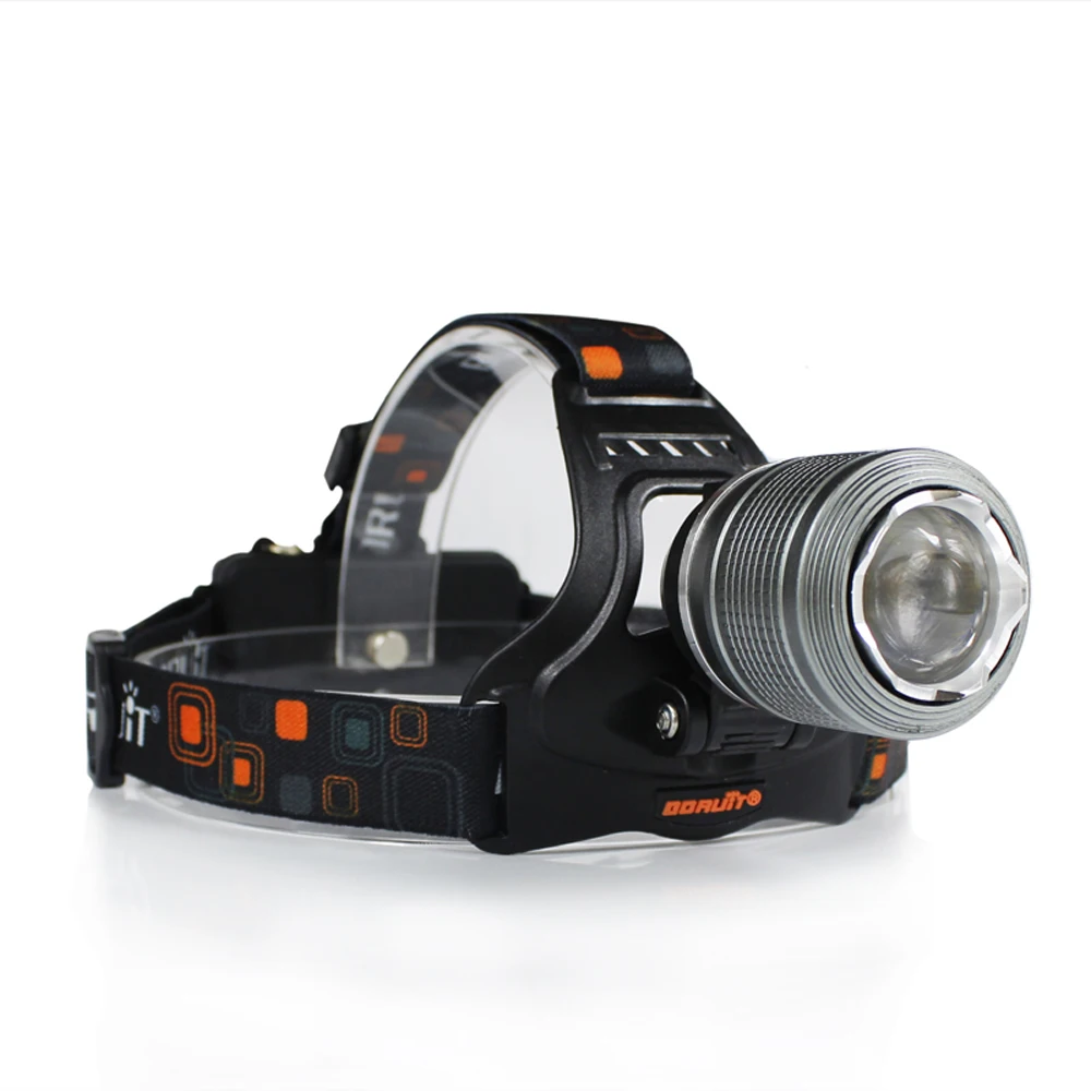 BORUiT LED Мощный налобный фонарь 1000LM с 3 режимами увеличения, Перезаряжаемый налобный фонарь 18650, Водонепроницаемый налобный фонарь для Кемпинга, Охоты . ' - ' . 1