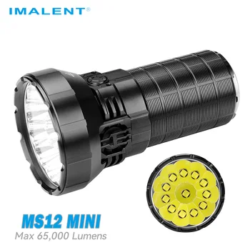IMALENT MS12 Мини Перезаряжаемый фонарик Высокой Мощности 65000 Люмен Cree XHP70.2 светодиодный ручной фонарь, светодиодный фонарик для спасения и поиска