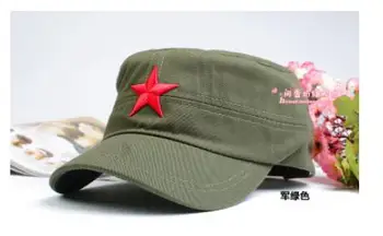 50 шт./лот FedEx быстрая Военная шляпа в китайском стиле, женская мужская повседневная военная шляпа из хлопка со звездами