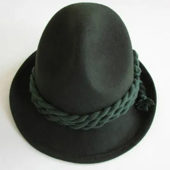 X063 Фетровые шляпы из 100% шерсти, Украшенные шерстяной веревкой, Фетровые шляпы, Женские шляпы-Чародейки