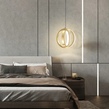 Прикроватная люстра Скандинавская спальня простой постмодернистский свет роскошный кабинет искусство с одной головкой творческая личность светодиодный маленький