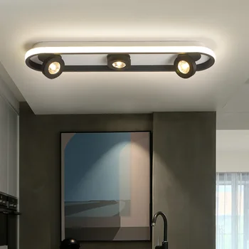 Современный потолочный светильник светодиодный прожектор с возможностью поворота для входа в проход, балкона, гардеробной, офиса, коммерческих помещений