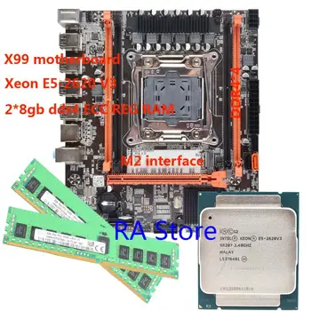 Комплект настольных компьютеров xeon X99 материнская плата комбинированная LGA 2011-3 E5 2620 V3 процессор 16G = 2*8G 2400 МГц набор памяти DDR4