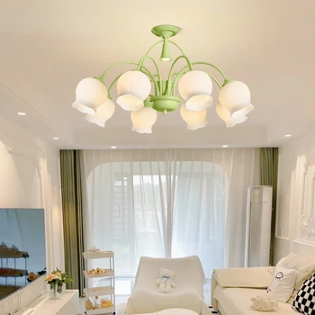 2023 Современный Зеленый Подвесной потолочный светильник LED Креативный дизайн Ароматерапевтической свечи Подвесная Люстра для дома, Спальни
