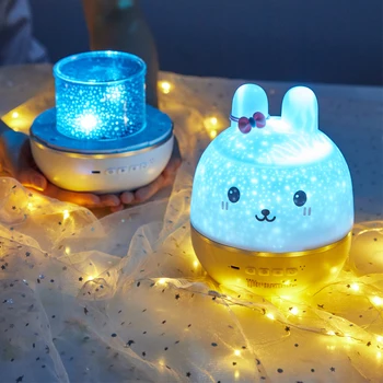 Проектор Rabbit Sky Light Bluetooth музыкальный ночник, игрушка в подарок на день рождения для детей и девочек