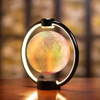 Novely Maglev Moon Light Украшение гостиной Украшение Дома Умный Ночник Bluetooth Динамик 3D Стереонампа