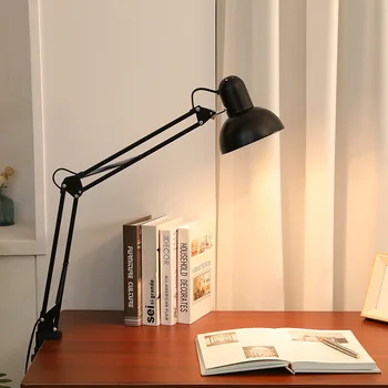 Светодиодная настольная лампа для защиты глаз, длинная складная зажимная лампа, Обучающий дизайн ногтей, вышивка, съемка, Рабочий заполняющий свет, настольная лампа