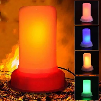 Эмуляционная лампа с пламенем, USB Перезаряжаемая светодиодная лампа с пламенем, эффект огня, мерцающий атмосферный свет для вечеринки в садовом баре, свадьбы