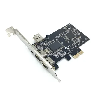 PCIe Combo 4 порта (3 + 1) 1394A 1x 4-контактный 3x 6-контактный Адаптер расширения карты контроллера PCI Express к IEEE 1394 для Firewire Desktop