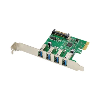Дополнительная карта PCIE USB3.0 4-Портовая карта расширения Супер Высокая Скорость 5Gbs Хост-Чип Управления NEC720201 Адаптер Конвертер Контроллер
