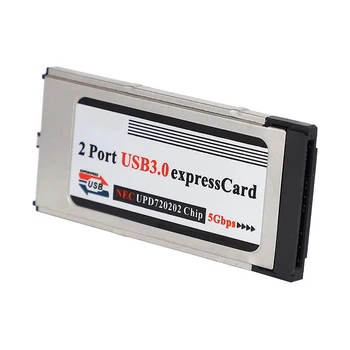 Высокоскоростной Двойной 2-Портовый USB 3,0 Express Card 34 мм Слот Express Card PCMCIA Конвертер Адаптер Для Ноутбука Notebook