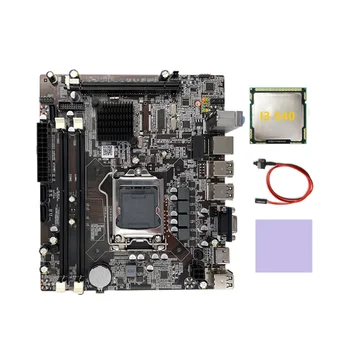 Материнская плата H55 LGA1156 Поддерживает процессор серии I3 530 I5 760 с памятью DDR3 Материнская плата + процессор I3 540 + Кабель переключения + Термопластичная прокладка