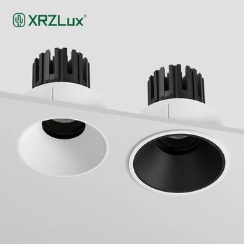 XRZLux Светодиодный встраиваемый прожектор с узкой рамкой 4 мм, с антибликовым покрытием, 8 Вт, 10 Вт, 15 Вт, точечные светильники, Минималистичный светильник для спальни, гостиной