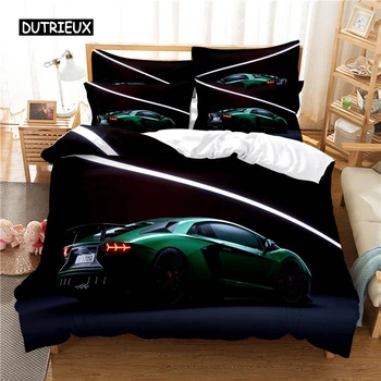 Комплект постельного белья Roadster, Набор пододеяльников, 3d Постельное белье с цифровой печатью, Комплект постельного белья размера 