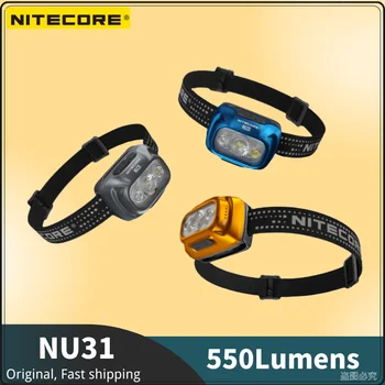 Оригинальный NITECORE NU31 USB-C Перезаряжаемый Налобный фонарь для бега с тройной мощностью 550 люмен, Встроенный аккумулятор