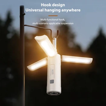 Складной фонарь для кемпинга, Портативный блок питания, Уличная палатка, Светодиодное USB Перезаряжаемое Аварийное освещение