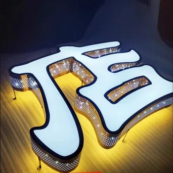 Изготовленные На заказ напольные двухсторонние светящиеся буквы Канала СИД, Внешний 3D Акриловый знак магазина СИД с Логотипом компании, Строительный Знак