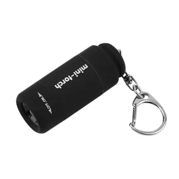 Портативный Мини Брелок карманный фонарик USB Перезаряжаемый светодиодный фонарик 0,5 Вт 25лм Водонепроницаемый фонарь для кемпинга на открытом воздухе