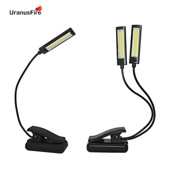 Uranusfire USB led Настольная Лампа COB LED 3 Режима Перезаряжаемый мини-фонарь Light Clip Lamp
