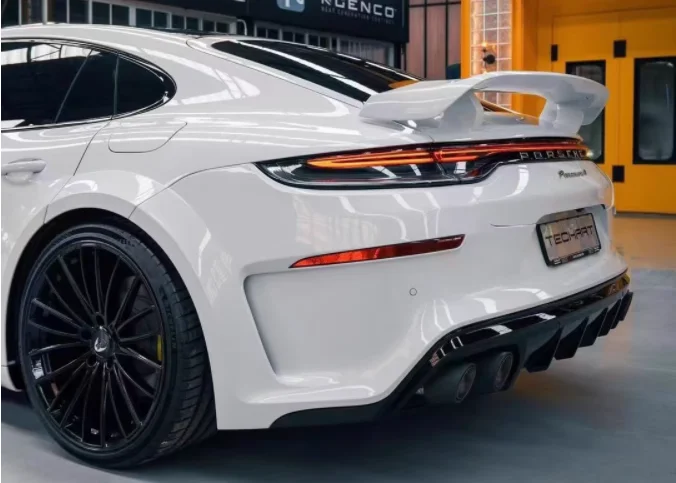 Для Porsche Panamera 971 2017 2018 2019 2020 2021 2022 2023 FRP/Настоящее Углеродное Волокно, Заднее Крыло Автомобиля, Спойлер Багажника . ' - ' . 0