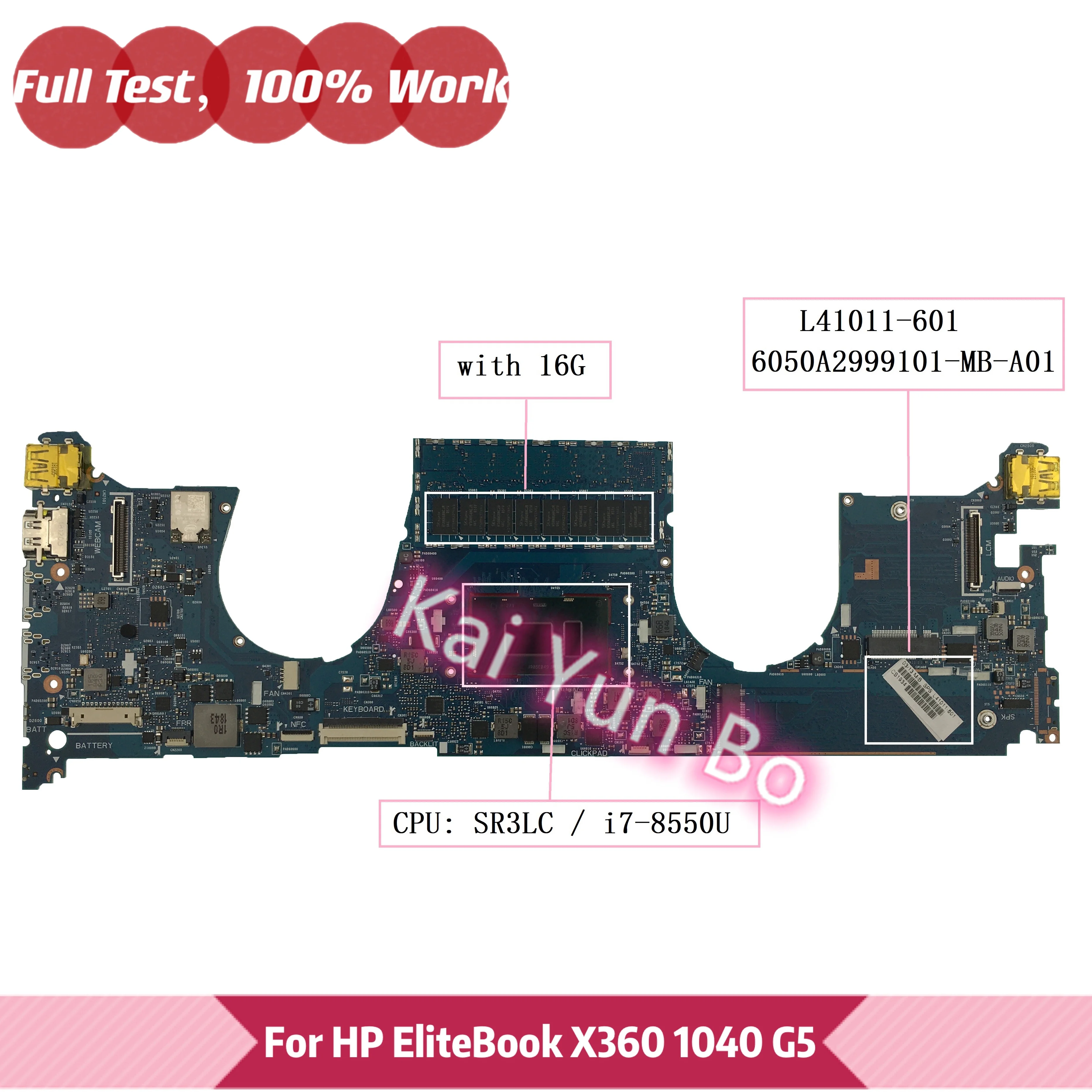 Материнская плата ноутбука L41007-601 Для HP EliteBook X360 1040 G5 6050A2999101 L41009-601 L41011-601 L41013-601 L41010-601 W I3 I5 I7 . ' - ' . 4