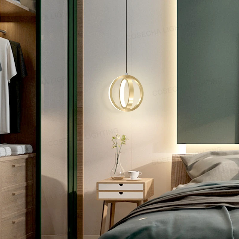 Прикроватная люстра Скандинавская спальня простой постмодернистский свет роскошный кабинет искусство с одной головкой творческая личность светодиодный маленький . ' - ' . 2
