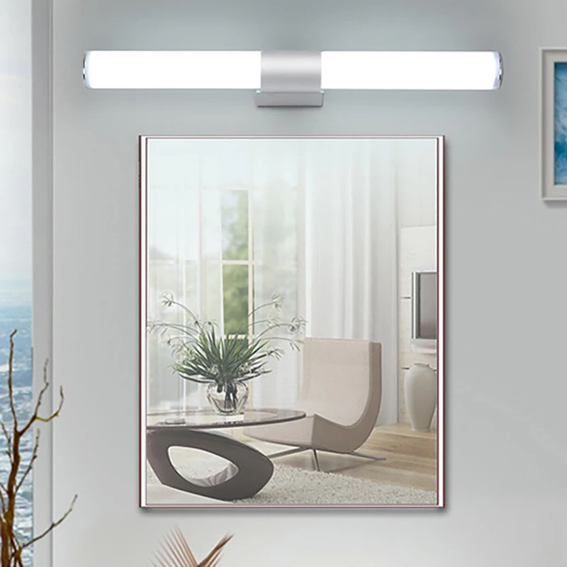 Применить настенный светильник 16 Вт 22 Вт Светодиодный настенный светильник для помещений AC90-260V Настенные Светильники для ванной Комнаты Серебристый Водонепроницаемый Светильник для ванной комнаты . ' - ' . 1