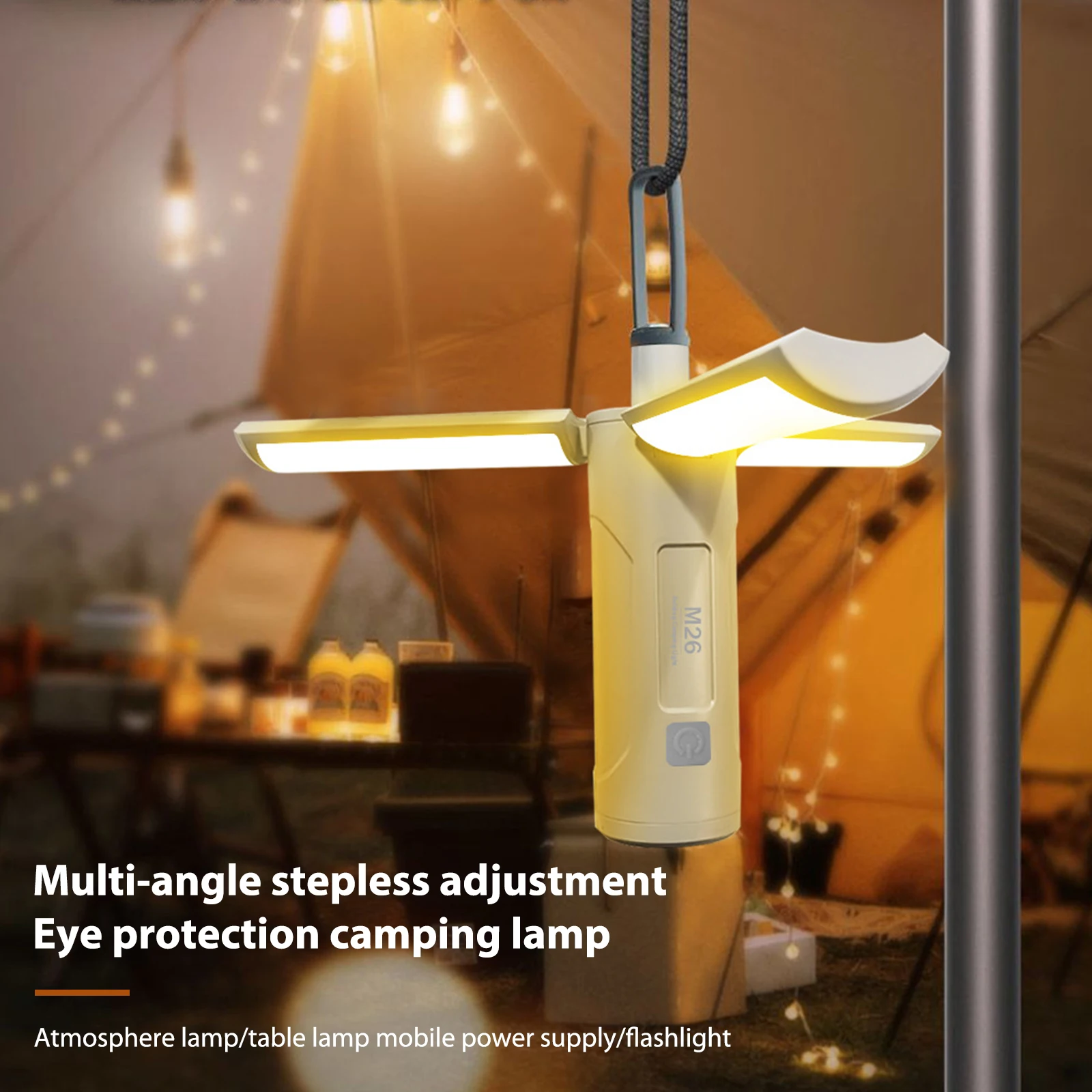 Складной фонарь для кемпинга, Портативный блок питания, Уличная палатка, Светодиодное USB Перезаряжаемое Аварийное освещение . ' - ' . 1