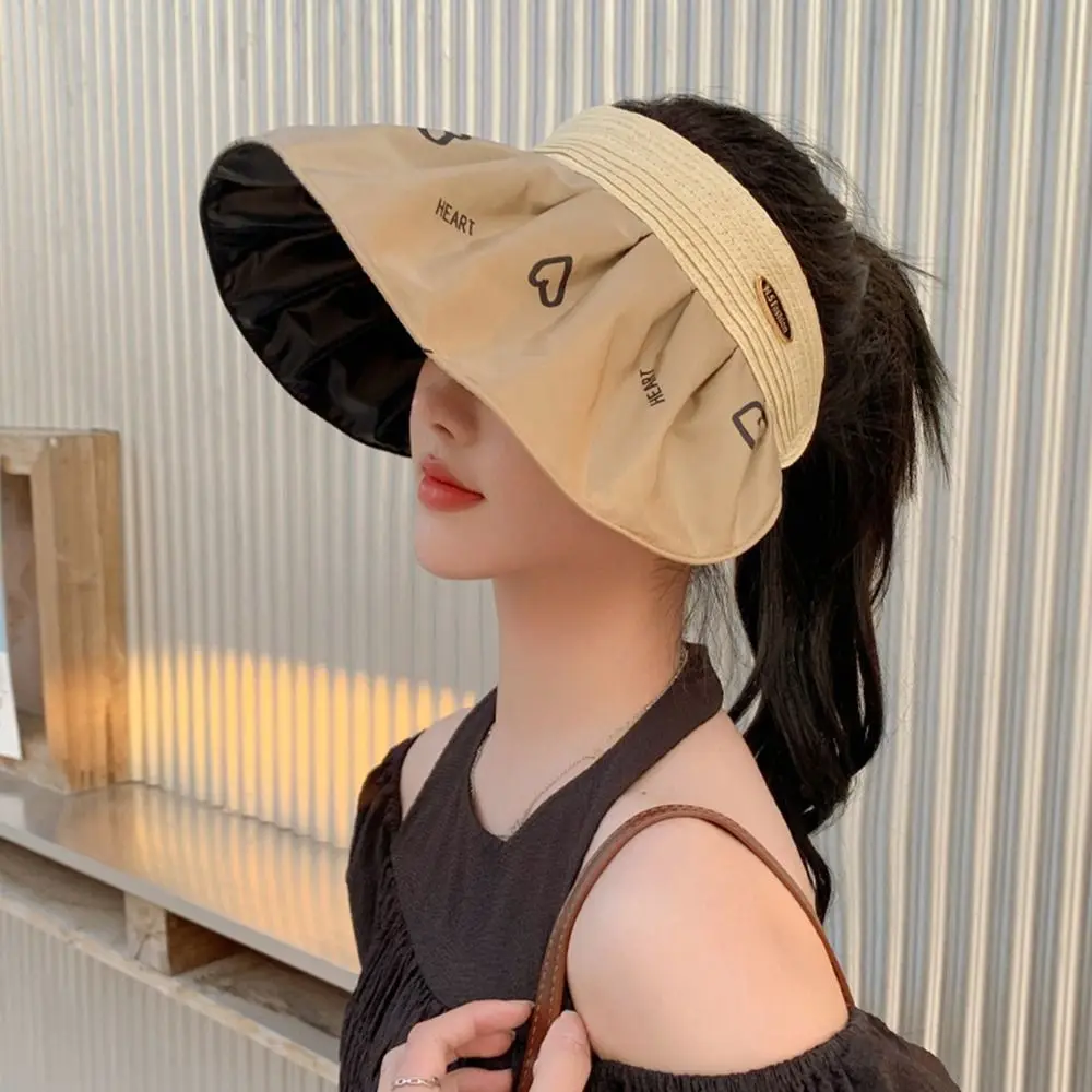 Солнцезащитный козырек с широкими полями, защита от ультрафиолета, Солнцезащитная шляпа с надписью 