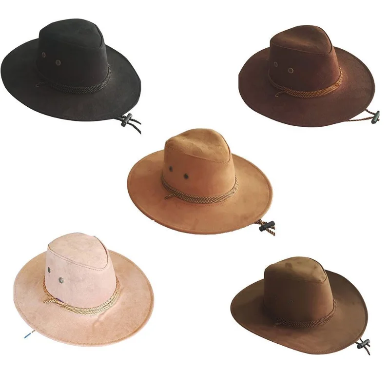 Цветная мужская ковбойская шляпа в западном стиле, Джентльменская пастушка с большими краями, Джазовые подарки, Западная Ковбойская шляпа для мужчин, Цветные монгольские шапки . ' - ' . 1