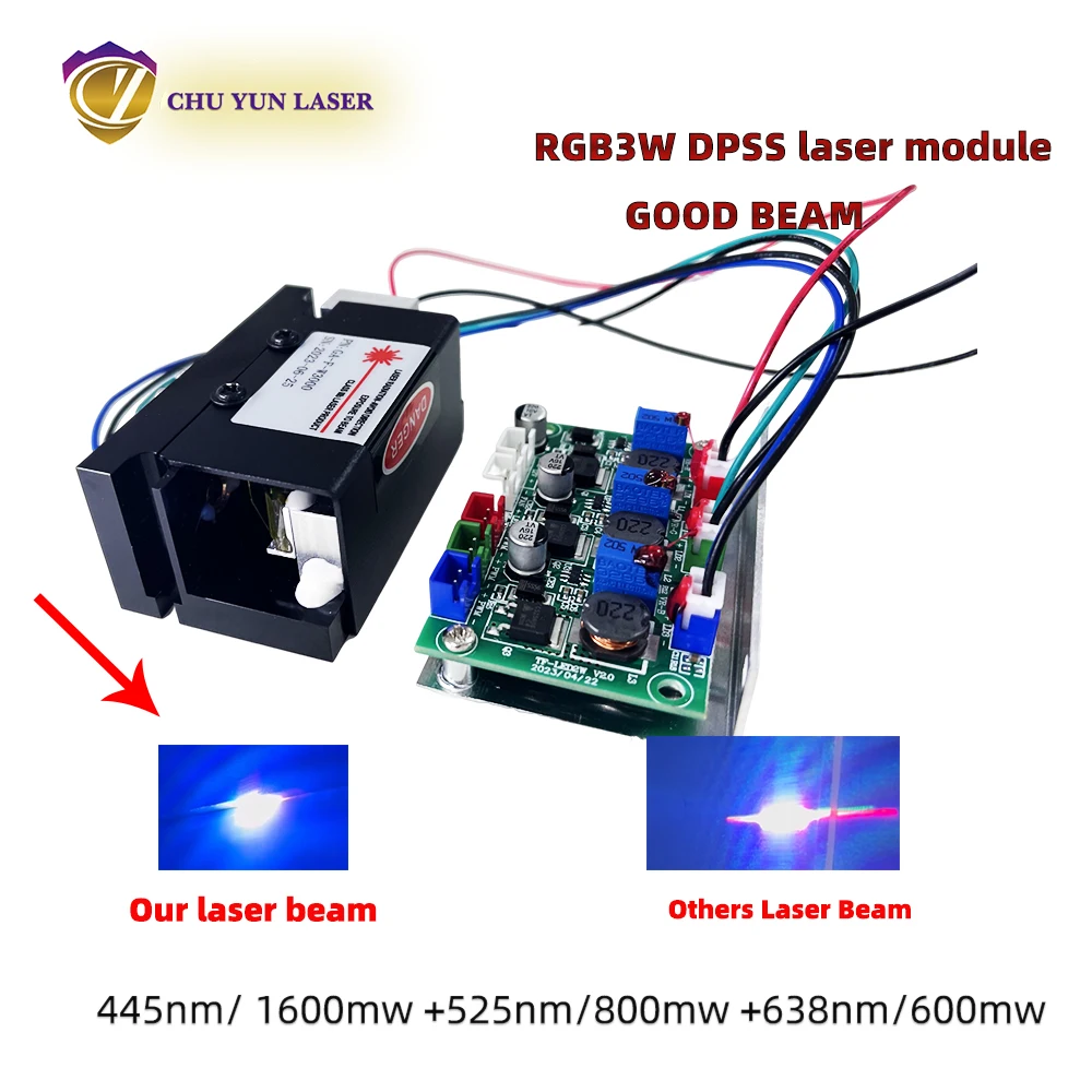 Цветной лазерный модуль RGB5w rgb1w 2w 3w 4w 5w с источником питания TTL и АНАЛОГОВЫМ опционально . ' - ' . 3